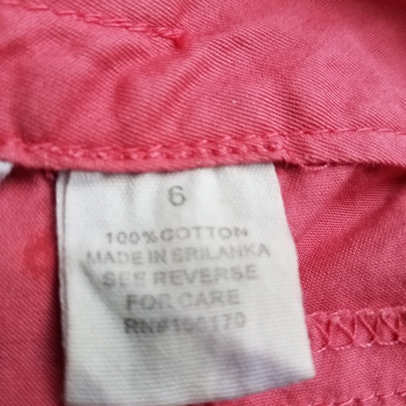 Watermelon pink cropped pants, sz. 6 - Picture 6 of 7